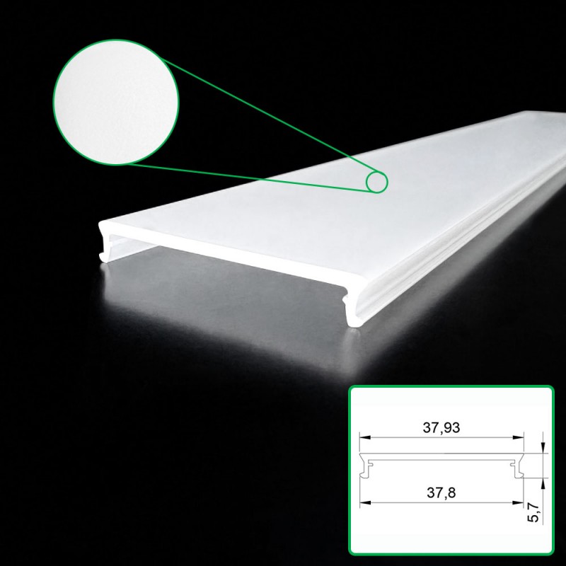 Polykarbonátové extrudované matné tienidlo na lampu Polykarbonátové extrudované matné tienidlo na lampu