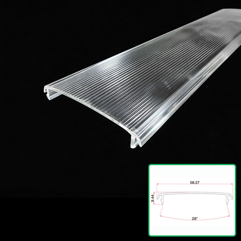 Polykarbonátové priehľadné extrudované tienidlo Polykarbonátové priehľadné extrudované tienidlo
